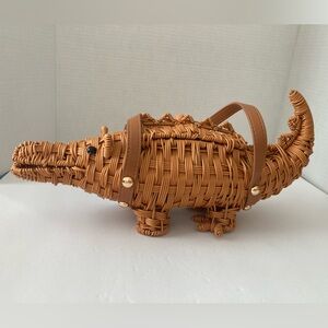 Tommy Bahama woven Crocodile bag - NWT